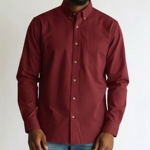 Red Head Mens Button Down Shirt Red Plaid Long Sleeve Size 2X